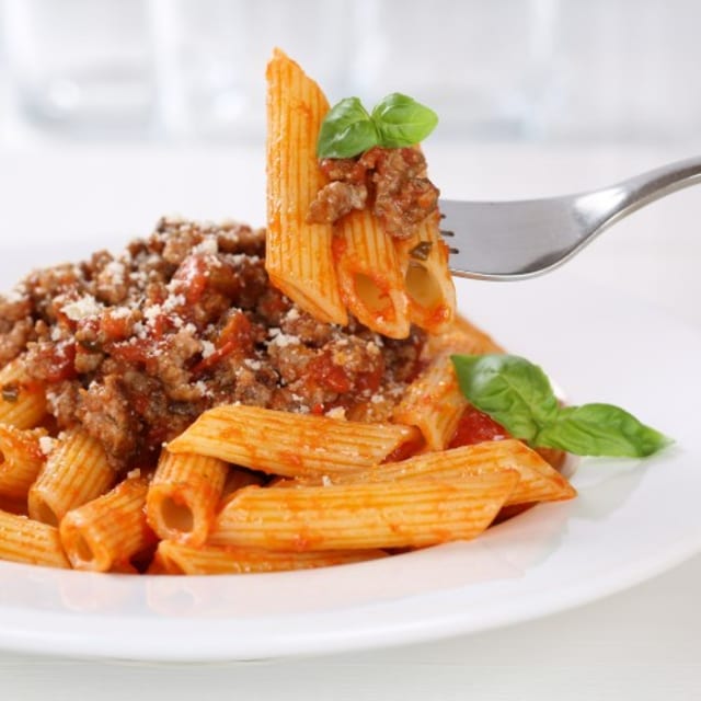 Penne Bolognese.
